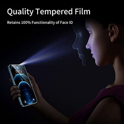 ImpactStrong 3-Pack Shatterproof Tempered Glass Screen Protector for iPhone 12 Mini [Easy Installation Frame] [Bubble Free] [9H Hardness] [Full Coverage] Case Friendly, 5.4 Inch - size: iPhone 12 Mini