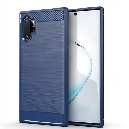 Case for Samsung Note10 Plus Galaxy Note10 Plus Carbon Fiber Phone Case Soft TPU Anti-Slip Durable Lightweight Protective Phone Cover for Samsung Galaxy Note10 Plus,Blue - color: Blue Striped, size: For Samsung Galaxy Note 10 Plus