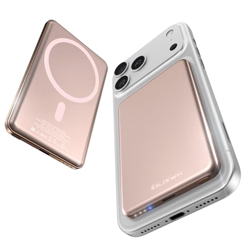 ULiXWH [0.3" Ultra Slim] [Alloy-Made] for Magsafe Portable Charger iPhone - color: Pink