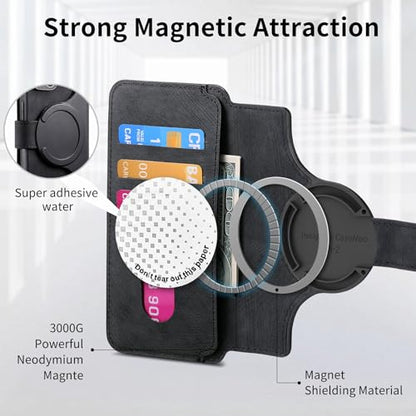 2 in 1 Wallet Case for Samsung Galaxy S23 Ultra 5G CMG Black | PU Leather Magnetic Flip Folio Case with RFID Blocking Card Holder, Credit Card Slots Kickstand, Shockproof Protective Cover - color: Black, size: Samsung Galaxy S23 Ultra
