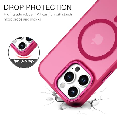 BENTOBEN Magnetic for iPhone 16 Pro Max Case,(Compatible with MagSafe) (Military Grade Drop Protection) Slim Translucent Matte Shockproof with Anti-Fingerprint Phone Case 6.9",Light Plum - color: Light Plum