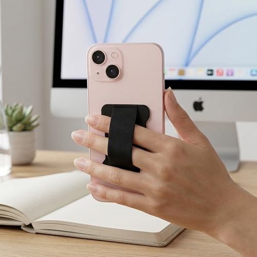 Universal Phone Grip for Smartphones - Phone Holder for Hand for Back of Phone - Wireless Charging Compatible (Black Green) - 2Pack - color: Black Green