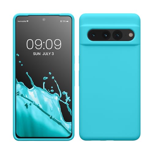 kwmobile Case Compatible with Google Pixel 7 Pro Case - TPU Silicone Phone Cover with Soft Finish - Cool Glacier - color: Cool Glacier, size: Pixel 7 Pro