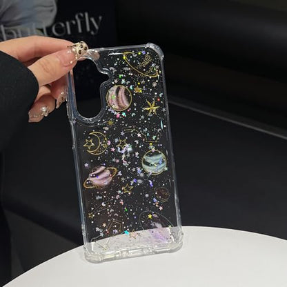for Samsung Galaxy S26 Plus Case, Bling Shockproof Cute Clear Butterfly Women Girly Flexible TPU Stars Sparkle Glitter Anti-Scratch Protective Phone Cover for Samsung Galaxy S26 Plus, Clear - size: for Samsung Galaxy S26 Plus