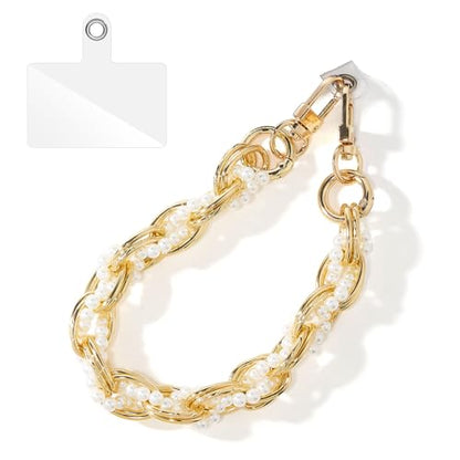 QIUTIMIY Crystal Beaded Phone Wrist Strap for Women,Phone Charm Cellphone Layard Chain with Tether Tab - color: Wrist Straps-27