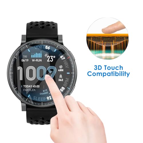 5 Pack Screen Protector for Smartwatch Amazfit Active Max 1.5",Soft Flexible TPU Film Screen Protector for Amazfit Active Max,Full Coverage,HD Clear,Support Fingerprint Unlock
