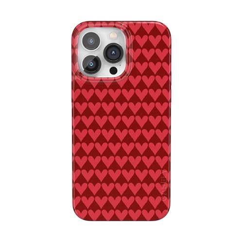 Casely iPhone 14 Pro Case | Crazy in Love | Red Hearts | Compatible with MagSafe | Classic Ultra Slim Design - color: Crazy in Love | Red Hearts, size: iPhone 14 Pro