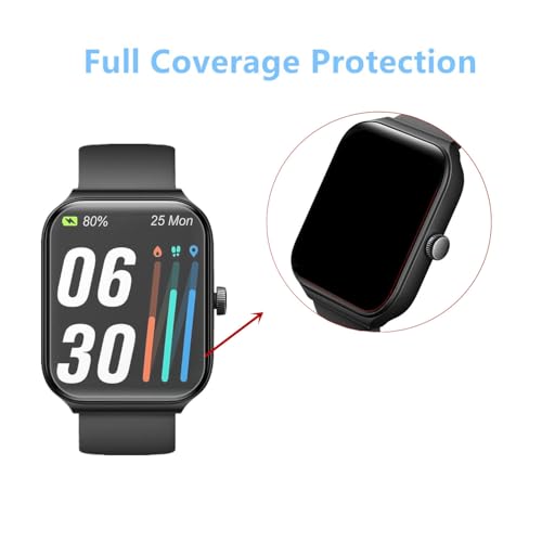 Screen Protector Compatible for TOOBUR IDW16 Smart Watch 1.95" (6 PACK) Flexible Full Coverage TPU Film Compatible for OCTANDRA SmartWatch