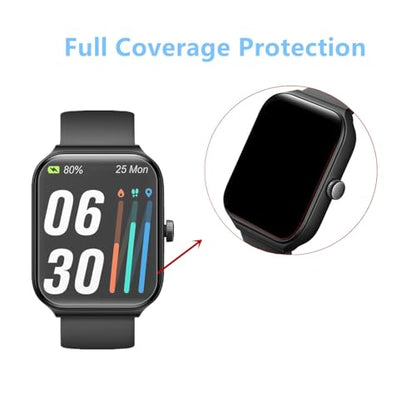 Screen Protector Compatible for TOOBUR IDW16 Smart Watch 1.95" (6 PACK) Flexible Full Coverage TPU Film Compatible for OCTANDRA SmartWatch