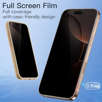 JETech Privacy Screen Protector for iPhone 16 Pro Max, 2-Pack - size: iPhone 16 Pro Max