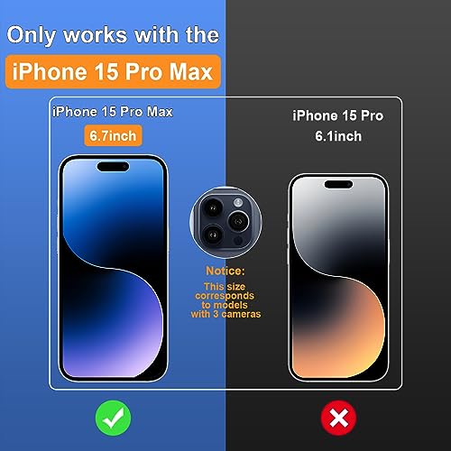 for iPhone 15 Pro Max 6.7" Matte Privacy Screen Protector with Camera Lens Protector Full Coverage Anti-glare Anti-spy Tempered Glass Film Anti-fingerprint Easy Installation - size: iPhone 15 Pro Max 6.7 inch