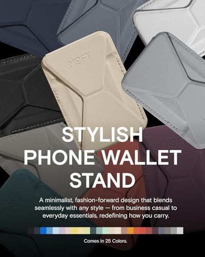 MOFT Magnetic Wallet Stand Compatible with iPhone 16/15/14/13/12 Series, Angle Adjustment & Magsafe Compatible MOVAS Phone Stand,Earthen Beige - color: Beige, size: Standard