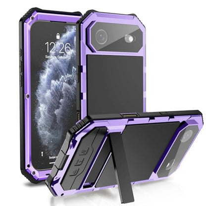 Lunivop Compatibility with iPhone Air Case 6.5'' 2025 Heavy Duty with Built in Screen Protector Lens Protection Rugged Stand 360 Full Body Military Grade Metal Bumper Phone Cases Men 17 Air Purple - color: Purple, size: iPhone 17 Air 6.5 2025