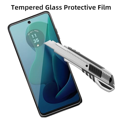 [4 Pack Glass Screen Protector Compatible for Motorola Moto G 5G (2024) / XT2417 [9H Hardness]-HD Screen Tempered Glass, Scratch Resistant,Easy Install [Case Friendly] - size: Moto G 5G (2024)