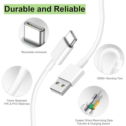 Short iPhone 15/16/17 CarPlay Cable 1.15ft [2-Pack] – USB A to USB C Fast Charging Cord for Apple iPhone Pro/Max/Air, Android Auto Charger for Samsung Galaxy S24/S23, Google Pixel, Z Flip - style: USB to USB-C 1.15 ft