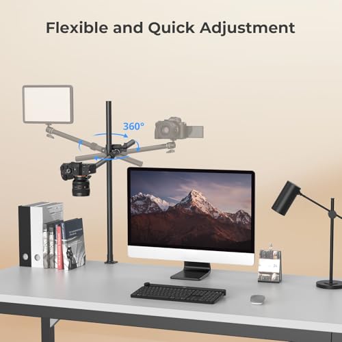 SMALLRIG Camera Desk Mount, Overhead Camera Arm Stand for Desk