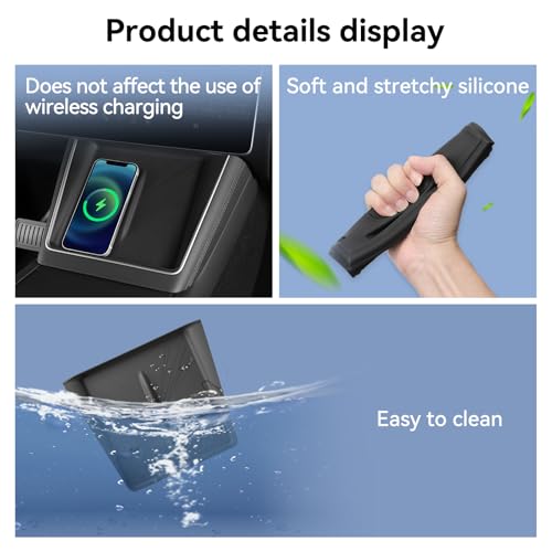LUCKEASY Wireless Charging Pad for Tesla Model Y Juniper 2025 2026 - size: Lightspeed Style - Model Y Juniper 2025 2026