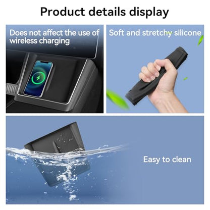 LUCKEASY Wireless Charging Pad for Tesla Model Y Juniper 2025 2026 - size: Lightspeed Style - Model Y Juniper 2025 2026