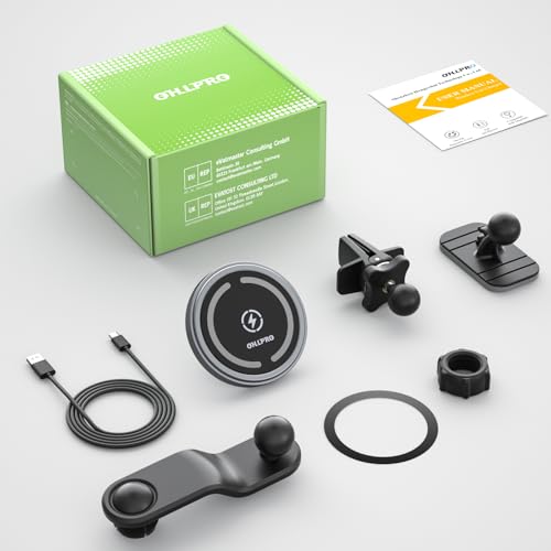 OHLPRO for MagSafe Car Mount Charger iPhone Wireless Car Charger - color: Gray