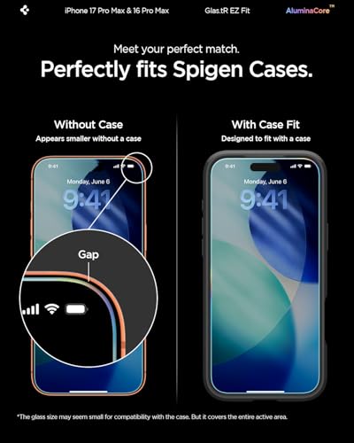 Spigen Screen Protector for iPhone 17 Pro Max, 16 Pro Max - size: iPhone 17 Pro Max , iPhone 16 Pro Max