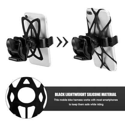 4PCS Motorcycle Phone Mount Tether, Anti-Slip Silicone Security Band Bike Cellphone Mount Tethers, Universal Cycling Phone Holder Grip Strap for Motorcycles Bikes Scooters - color: 4PCS