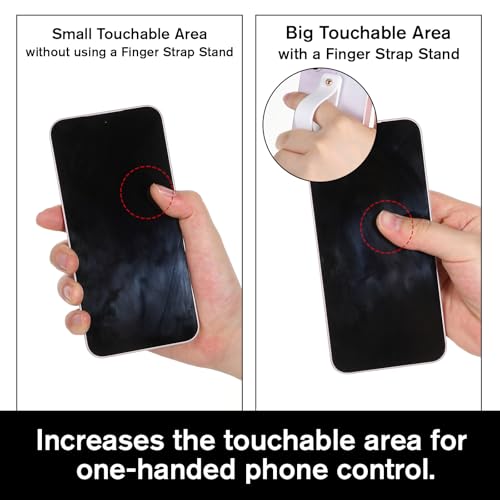Jeffdad 6 Pcs Phone Grips Strap Holder for Hand Grip Finger Kickstand
