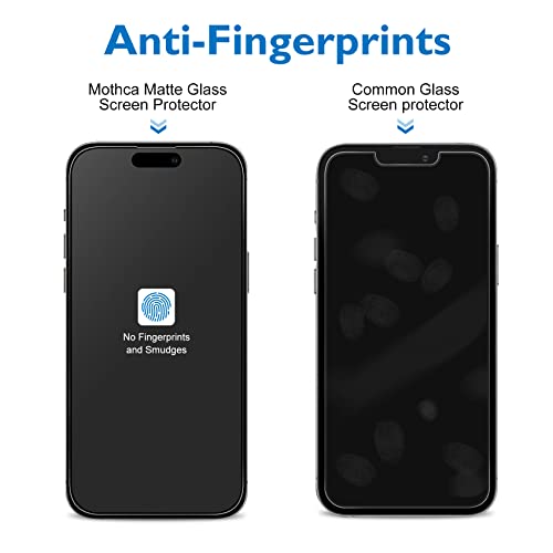 Mothca 2 Pack Matte Glass Screen Protector for iPhone 14 Pro Max [6.7 inch] + 2 Pack Camera Lens Protector, Anti-Glare & Anti-Fingerprint Tempered Glass Film, Bubble Free Case Friendly Smooth as Silk - size: iPhone 14 Pro Max-6.7 Inch