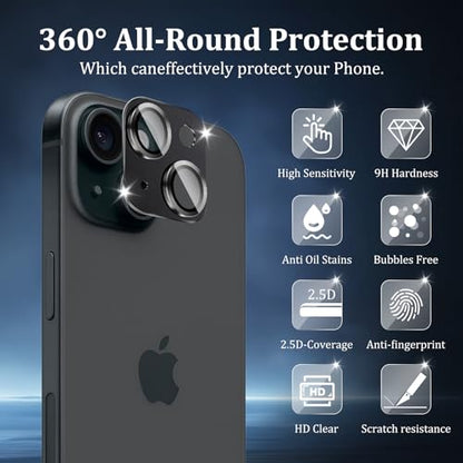 Camera Lens Protector for iPhone 15/15 Plus - size: 15/15 Plus