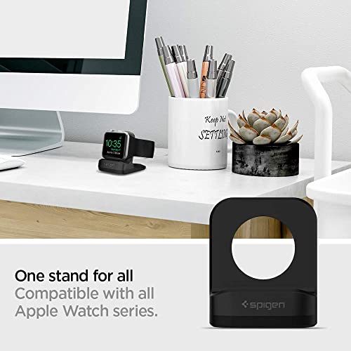 Spigen for Apple Watch Charger Stand, Durable TPU with Non-Slip Base - color: Black, size: Classic