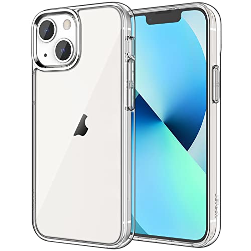 JETech Case for iPhone 13 6.1-Inch, Non-Yellowing Shockproof Phone Bumper Cover, Anti-Scratch Clear Back (Clear) - color: Clear