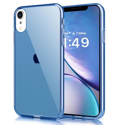 JJGoo Compatible with iPhone XR Case Clear Soft Transparent Shockproof Protective Slim Thin Bumper Phone Cover for XR, Navy Blue - color: Navy Blue