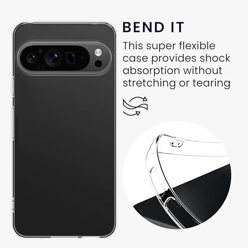 kwmobile Case Compatible with Google Pixel 9 Pro XL - Clear Case Soft Slim Flexible Protective TPU Phone Cover - Transparent - size: Pixel 9 Pro XL