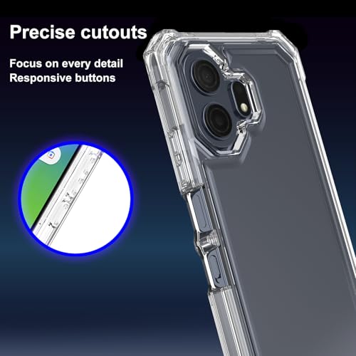 Ailiber for TCL NxtPaper 70 Pro Phone Case, Screen Protector-Crystal Clear | Transparent Slim Anti-Yellowing Soft Silicone, Thin Lifeproof Bumper Heavy Duty Full Body Impact Absorbing Protective Cover - color: Clear