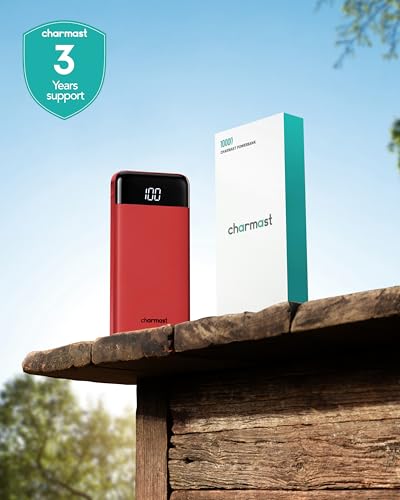 charmast Portable Charger with Built-in Cables X 4, Portable Phone Charger - color: Red