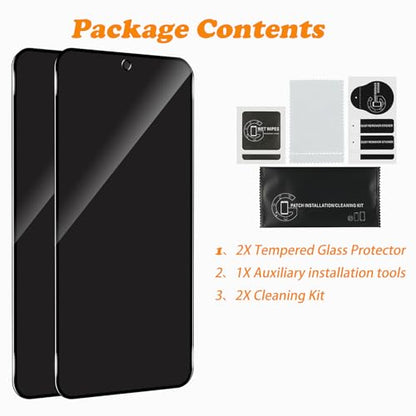 2 Pack for Samsung Galaxy S25 Plus Privacy Screen Protector Auto-Alignment - size: Galaxy S25 Plus