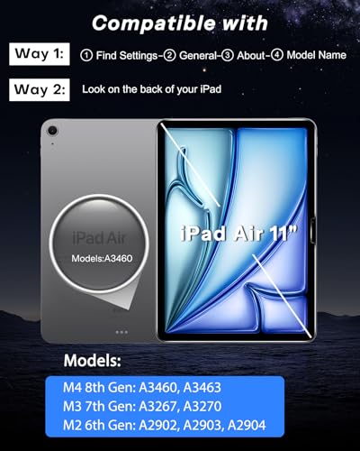 SPARIN 2 Pack Screen Protector for iPad Air 11 Inch M4 2026/M3 2025/M2 2024 | 9H Tempered Glass for iPad Air 8th/7th/6th Generation Anti Scratch, Easy Installation Box, Apple Pencil Pro & Case Compatible - size: iPad air 11" 2026/2025/2024