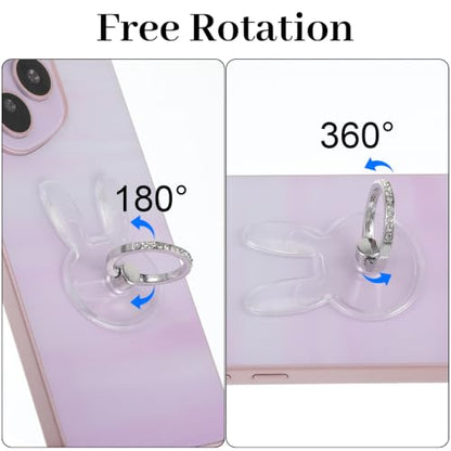 4PCS Transparent Phone Ring Grip Clear Phone Ring Holder Grips - style: B