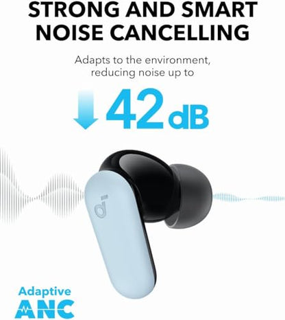 Soundcore P30i by Anker Noise Cancelling Earbuds, Hands-Free Viewing - color: Blue
