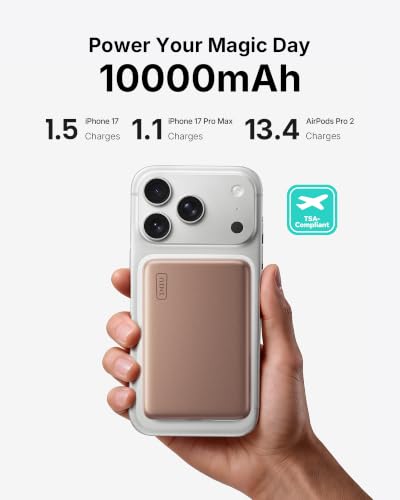 INIU for MagSafe Qi2.2 25W Portable Charger, Slimmest 10000mAh Power Bank - color: Brown