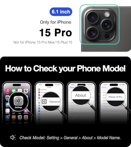 Magnetic for iPhone 15 Pro Wallet Case with Card Holder Black | Compatible with MagSafe, Shockproof Phone Cover with Detachable RFID Blocking Card Slot, Black - color: Black, size: iPhone 15 Pro