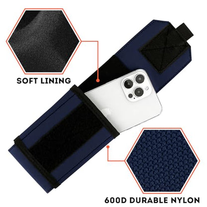 Tactical Molle Phone Cover Case, Heavy Duty Loop Belt Holster Pouch with Flag Patch for iPhone 17 Pro Max/Air/17 Pro/17/16 Pro Max/15 Pro Max/14 Pro Max/13 Pro Max, for Galaxy S26 Ultra - color: Deep Blue