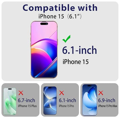 2+2 Pack Privacy Screen Protector for iPhone 15 6.1-Inch