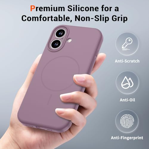 SUPFINE Silicone & Magnetic for iPhone 17 Case - color: Blackcurrant, size: iPhone 17
