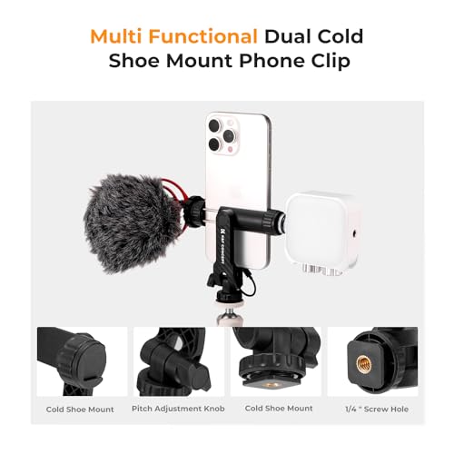 K&F CONCEPT Phone Tripod Mount, Universal Smartphone Adapter - style: Mobile Phone Holder
