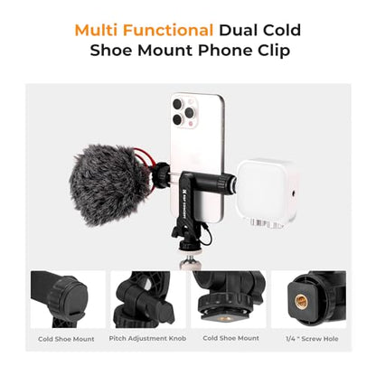 K&F CONCEPT Phone Tripod Mount, Universal Smartphone Adapter - style: Mobile Phone Holder