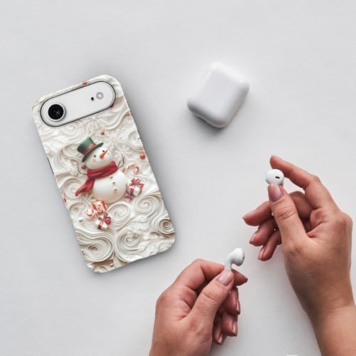 Compatible with iPhone 17 Air,Anti-Scratch Glossy Case Cover,Christmas Snowmen Snowflakes - color: Christmas Snowmen Snowflakes, size: IPhone 17 Air