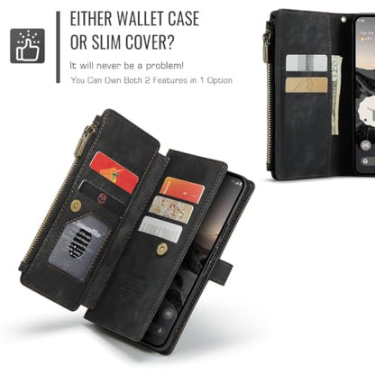 Google Pixel 11/Pixel 11 Pro 5G Wallet Case with Card Holder,Black - color: Black, size: Pixel 11/11 Pro 6.3 Inch