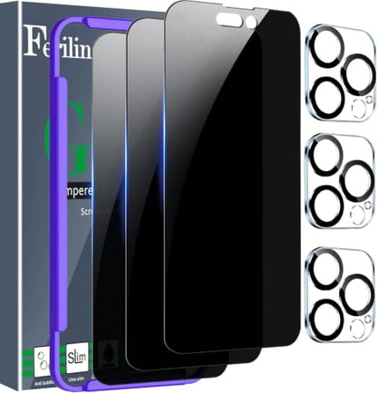 Ferilinso Privacy Screen Protector for iPhone 14 Pro, Tempered Glass - size: iPhone 14 Pro 6.1 INCH