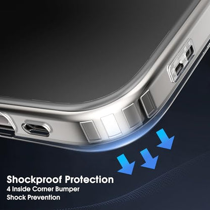 Compatible with iPhone 16 Case Clear, [Not Yellowing] [Drop Protection], Slim Clear iPhone Case for Apple iPhone 16 6.1inch with Shockproof Bumper - size: iPhone 16 6.1''