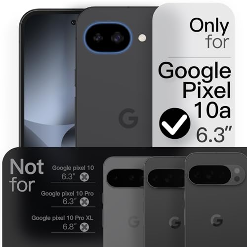 JETech Magnetic Slim Case for Google Pixel 10a, Black | Compatible with MagSafe, Anti-Slip Grip, Full Camera Lens Protection, Ultra-Thin Lightweight, Matte Finish Phone Cover - color: Black